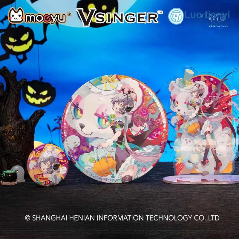 MOEYU Quirky Night Collection Luo Tianyi Vsinger Tinplate Anime Tinplate Large/Small Badge-3