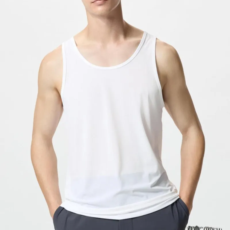 UNIQLO AIRism Mesh Series Tank Tops Men's White-1