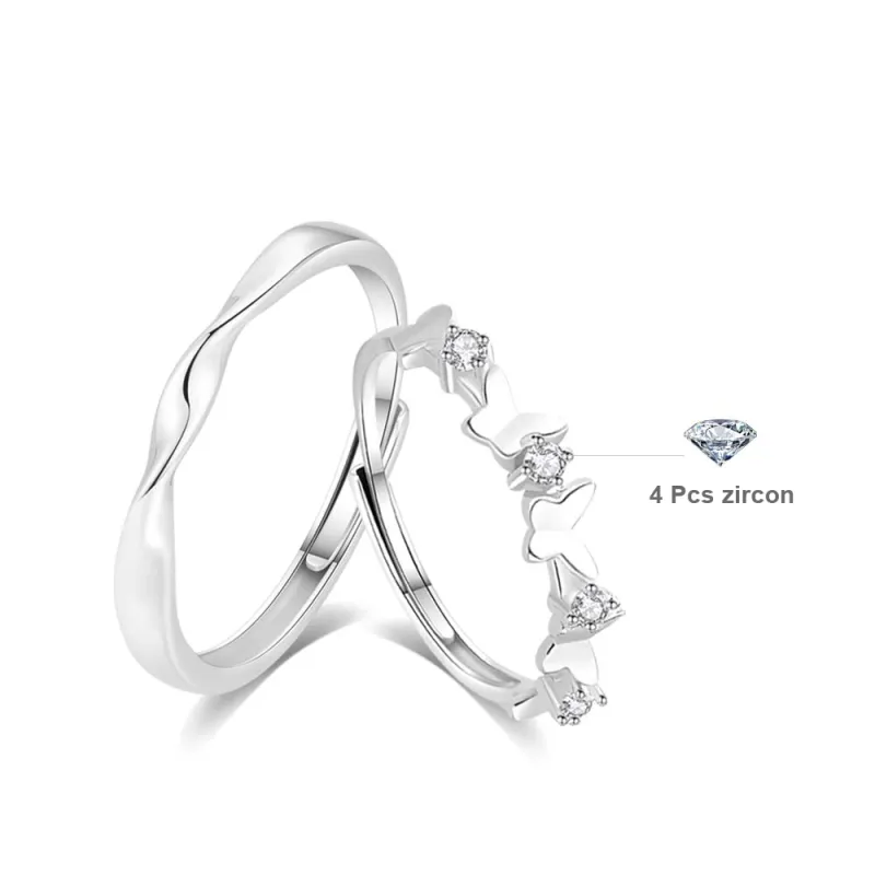 KINGEE Year Of The Snake Romantic Love Confession Rings Unisex-5