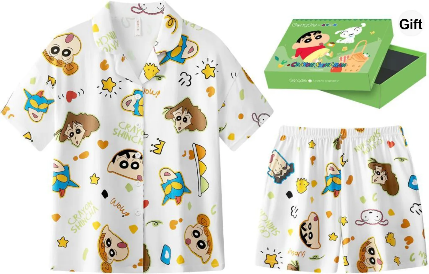 Gongdie x LABIXIAOXIN LIANMINGKUAN Pajama Set Unisex White Gift Box Set