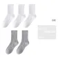 [7A Antibacterial Odor-Resistant, 5 Pack]3 Pack White+2 Pack Gray