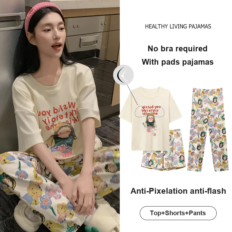 FENTENGCARE Pajama Set Women's Apricot-5