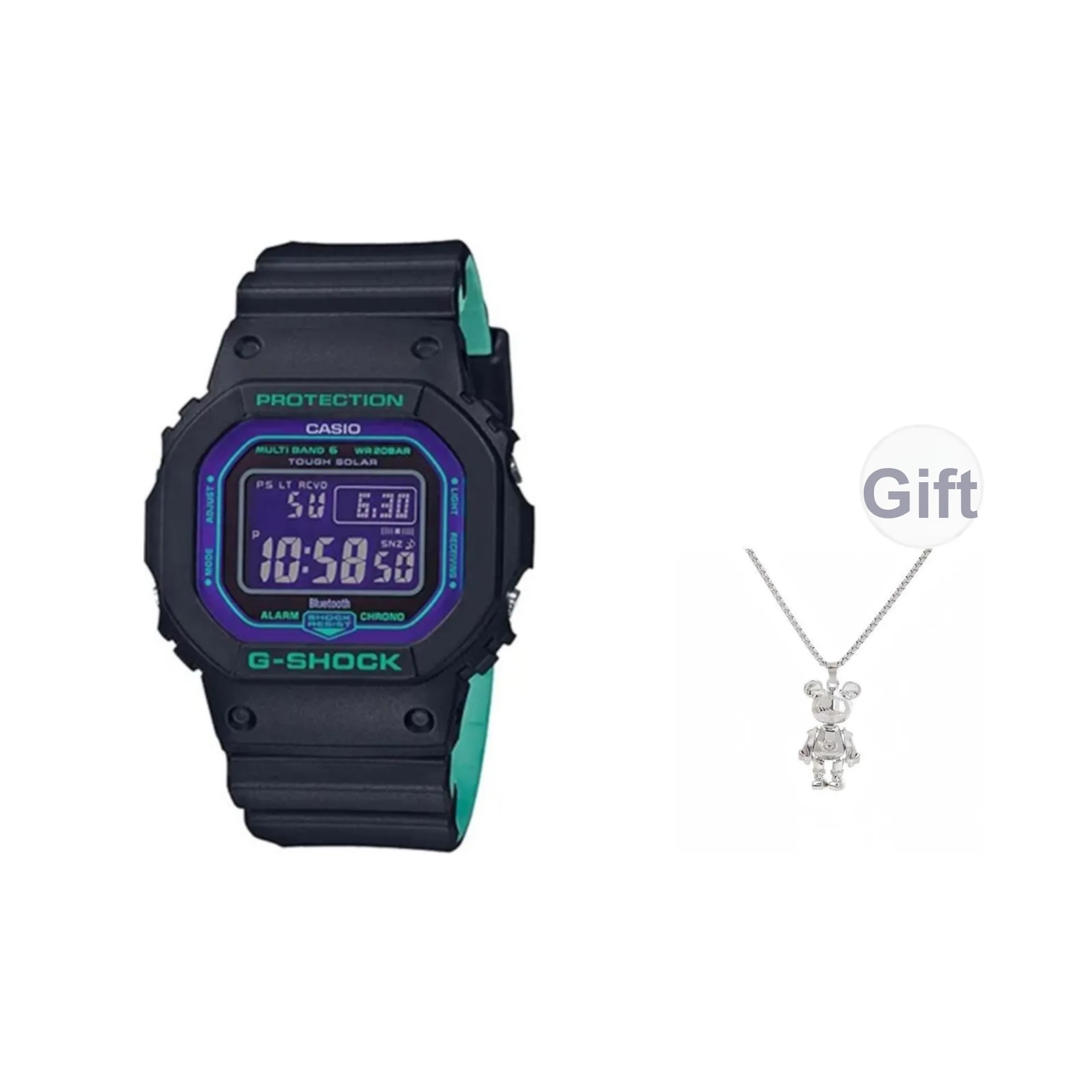 Г Shock Кварцевый Механизм Часы Унисекс Фиолетовый Циферблат