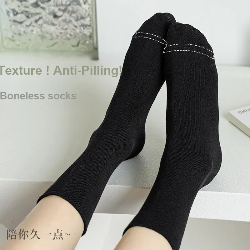 Lan Miao Mid Calf Socks Women's Shopping Bag 5 Pack-26