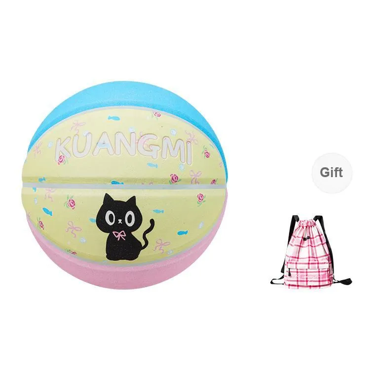 Kuangmi PU Basketball Blue Pink Size 7 No. 6 Training Unisex-20