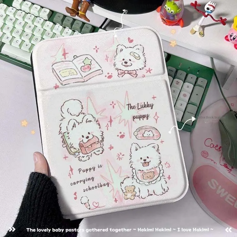 Jingda Cartoon Samoyed Puppy Cute Dormitory Desktop For Everyday Use Makeup Mirror HD Foldable And Portable-7