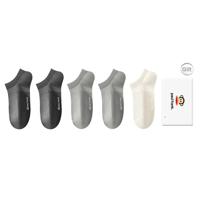 PAUL FRANK No Show Socks Men's Shopping Bag 5 Pack-22