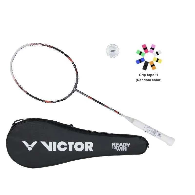 VICTOR THRUSTER K Collection TK 15 II Badminton Rackets Offensive Hard Head Advanced Level Unisex Single Grip Dark Gray-8