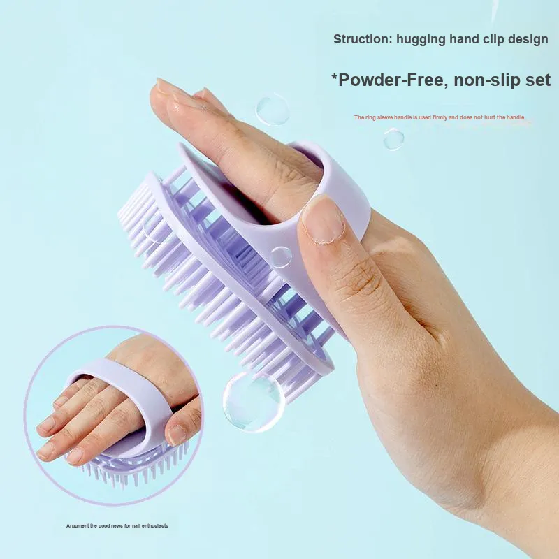 JIAOXUEFEI All-in-One Silicone Beauty Expert Scalp Spa Massage Comb Shampoo Brush-1