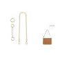 [Smaller Bag Modified Set]Gold-Tone White Pearl+40cm Decorative Chain