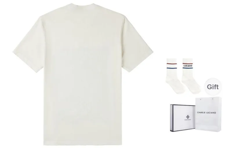 Charlie Luciano T Shirts Unisex White Box+Socks-1