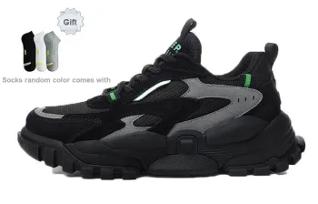 JEEP SPIRIT Cushioning Wear Resistant Low Top Casual Shoes Men's Black