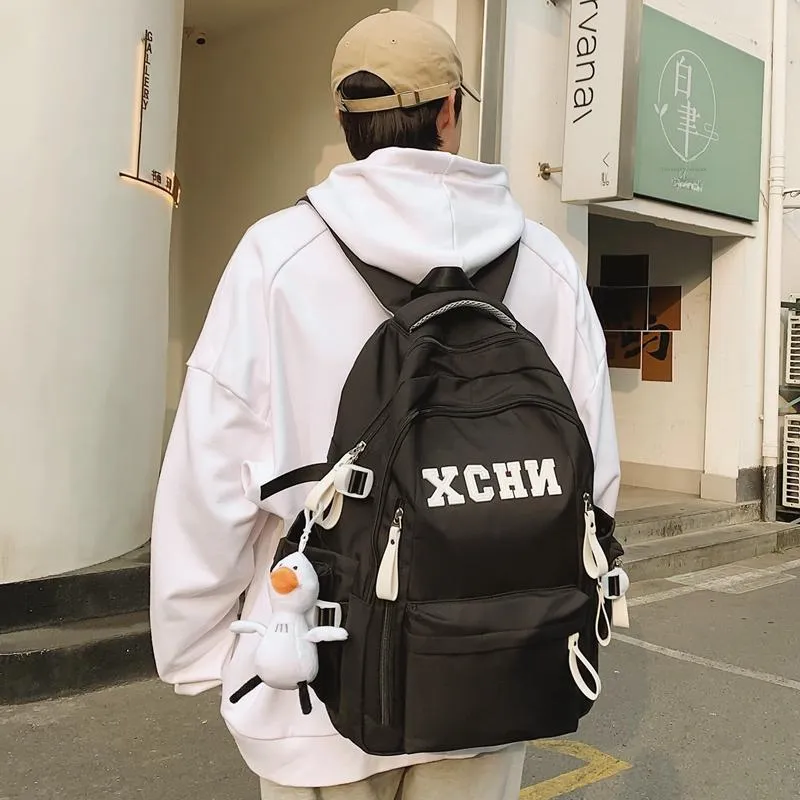 Alcohol Dragon Nylon Backpack Unisex Multicolor-12