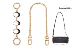 Gold-Tone (Decorative Chain 40cm+Black Moon Round Buckle 16cm)
