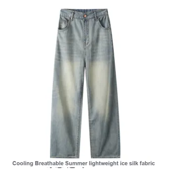 HANDAIWEI Jeans Unisex Light Yellow