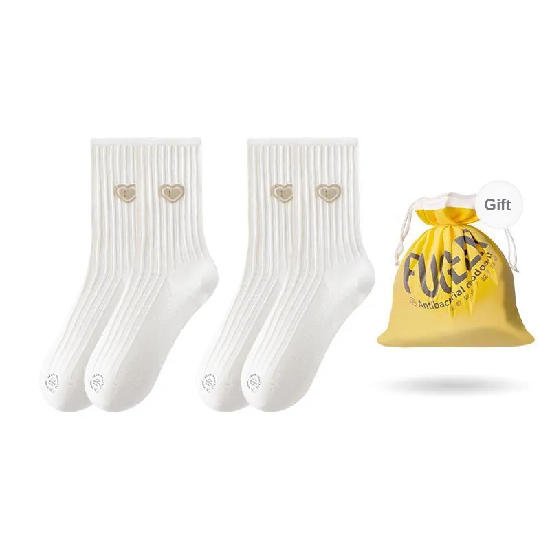 FUGEER Mid Calf Socks Unisex 2 Pack-8