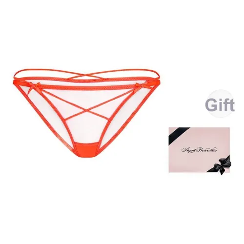 Agent Provocateur Сексуальный Марля Прозрачный Треугольник Трусы Женские Оранжевый Красный