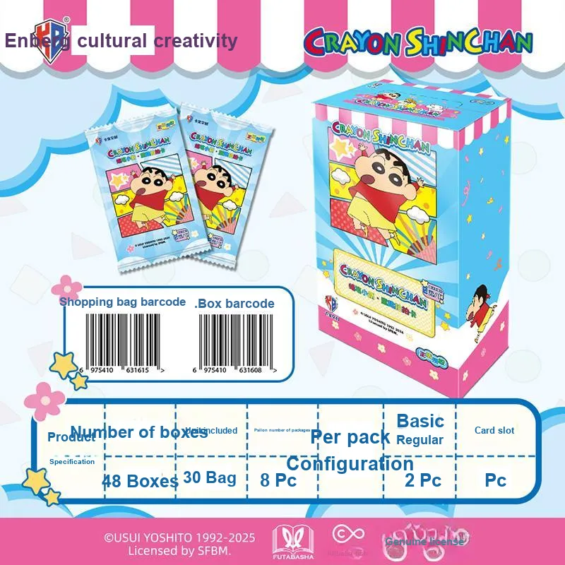 Kabao Cultural Creation Crayon Shin Chan Fun Slapping Card First Release V2 IP/Anime Cards 30 Packs/box-3