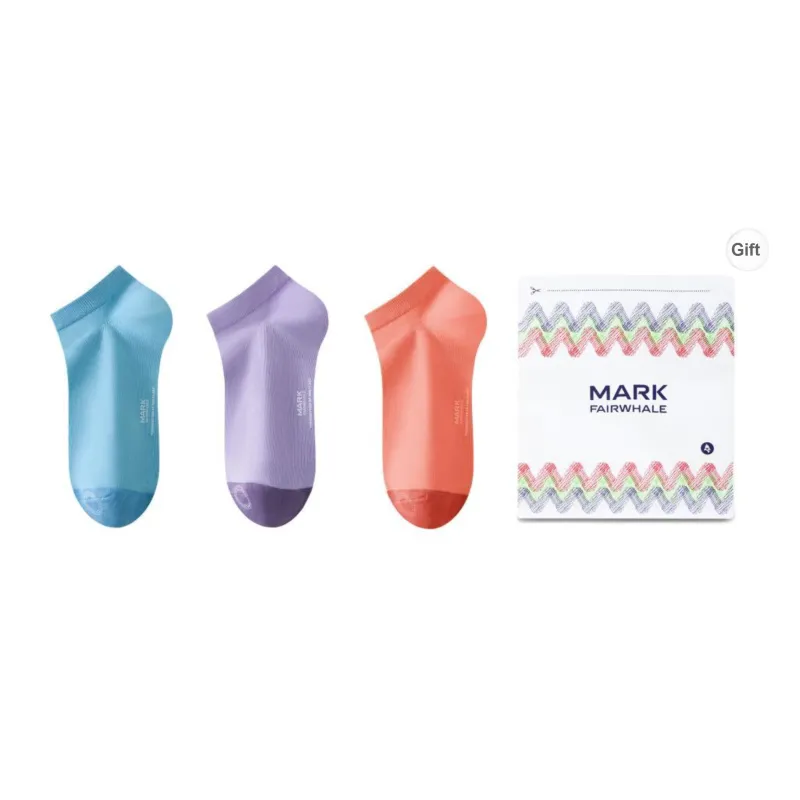 FAIRWHALE Ankle Socks Unisex Box Of 3 Pairs-10