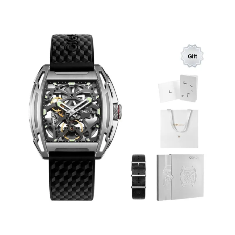 CIGA Design Z Collection Automatic Mechanical Movement Silicone Strap Watch Men's Watches Silver Dial-11