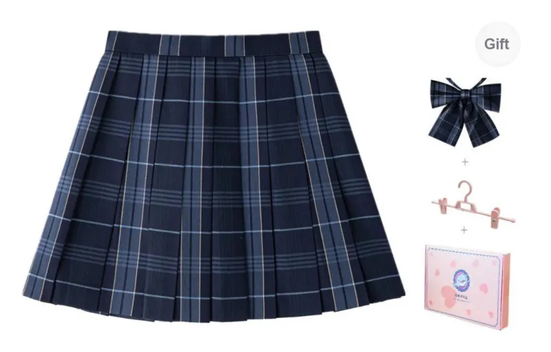 Tokyo Season Casual Short Skirts Women's Gift Box Set Dull Blue-12