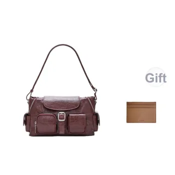 PECO Cow Leather Tote Bag Shoulder Bag Unisex Black/White/Brown