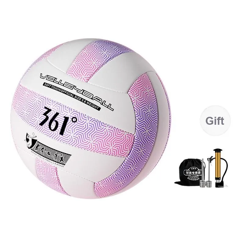 361° PVC Size 5 Volleyball Unisex Purple Pink-0