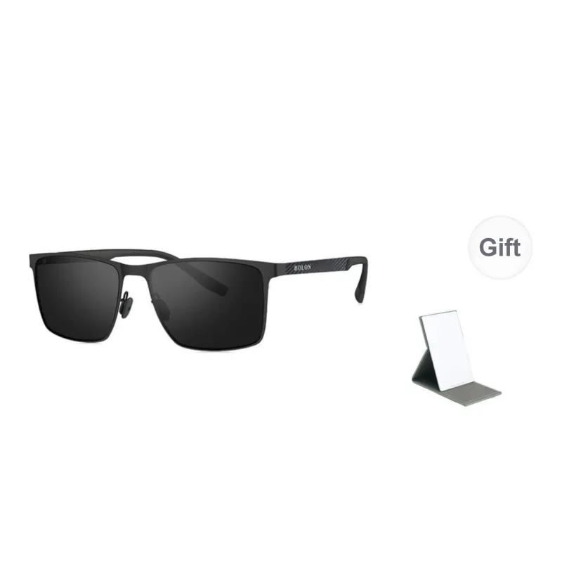 BOLON Stainless Steel Carbon Fiber Rubber Rectangular Sunglasses Unisex-3