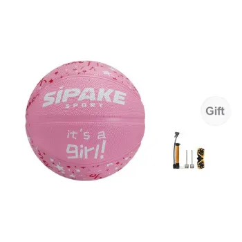 SIPAKESPORT Rubber Basketball Pink Size 4 Ball/Size 5 Ball Match Kids'