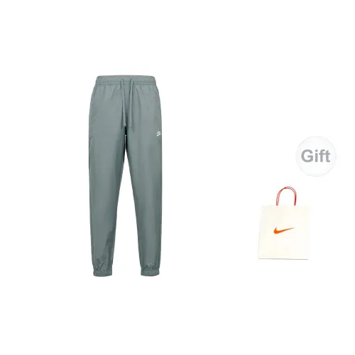 Nike Casual Pants Men Gray Cuffed Long Pants+Gift Bag