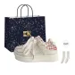 Beige Red (Shopping Bag Included-Socks)