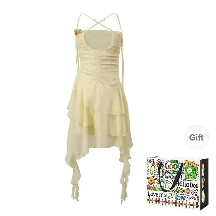 BVODE Slip Dresses Women's Yellow Shopping Bag-1
