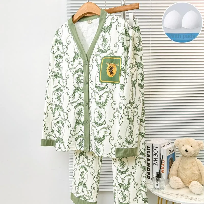 Sleeping Beauty Pajama Set Women's Green-4