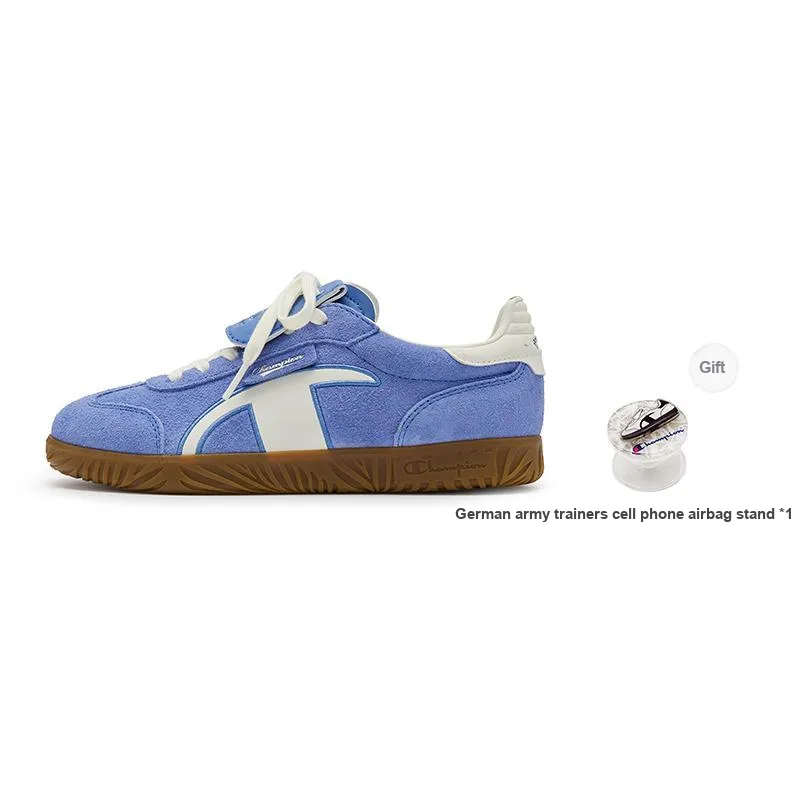 Champion Champ T Trainer T Head German Army Trainers Low Top Skateboard Shoes Women's Blue