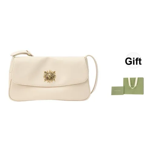 VANESSA HOGAN Подмышечная сумка через плечо из коровьей кожи женская экрю черный