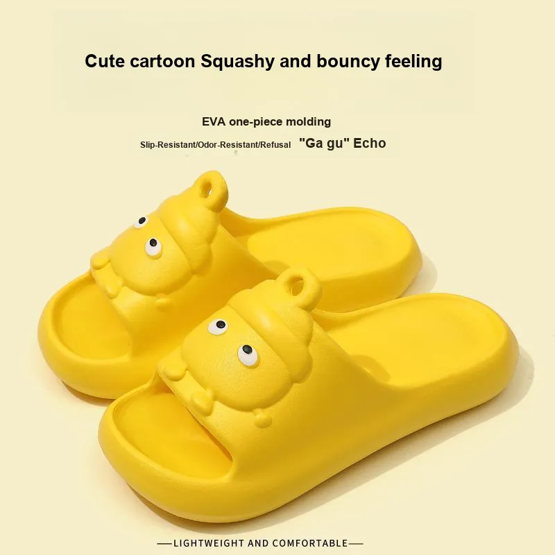 Foot Recreation Cartoon Summer Platform Home Comfortable Soft Sole 'Step in' Bathing Slippers-3