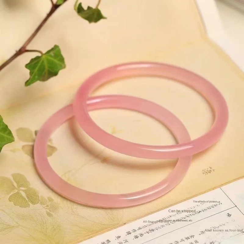 QUIET LOVE Chalcedony Jade Bangles Women's-2