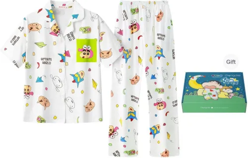 Gongdie x SHINCHAN Pajama Set Unisex White Gift Box Set