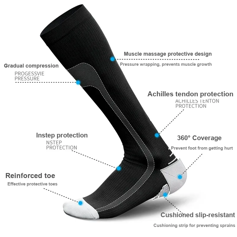 LUOLIAN Knee High Socks Unisex 3 Pack-5