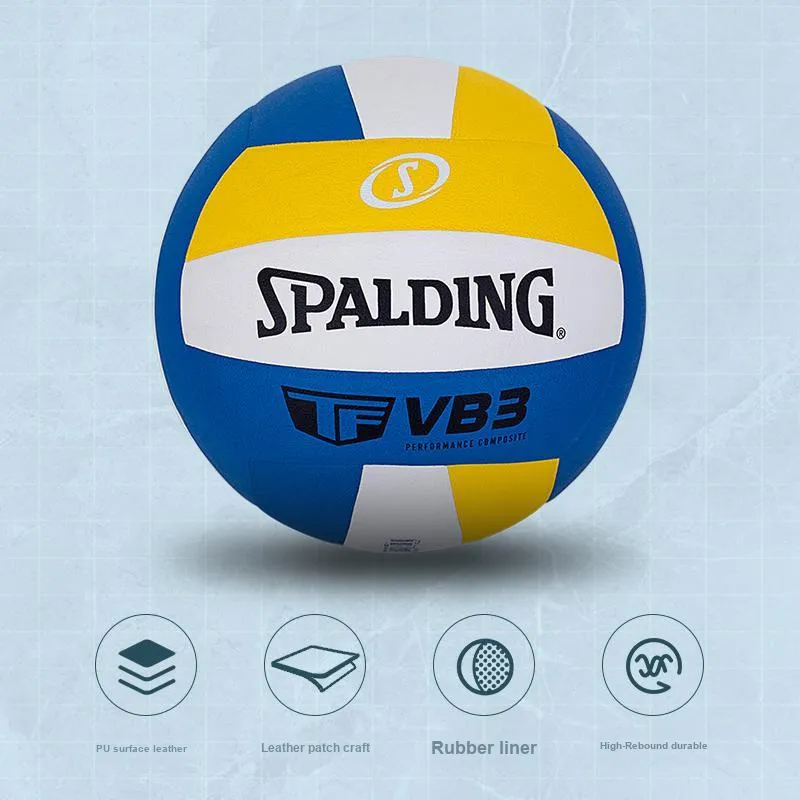 SPALDING TF Collection PU Size 5 Volleyball Unisex Yellow Blue White-2
