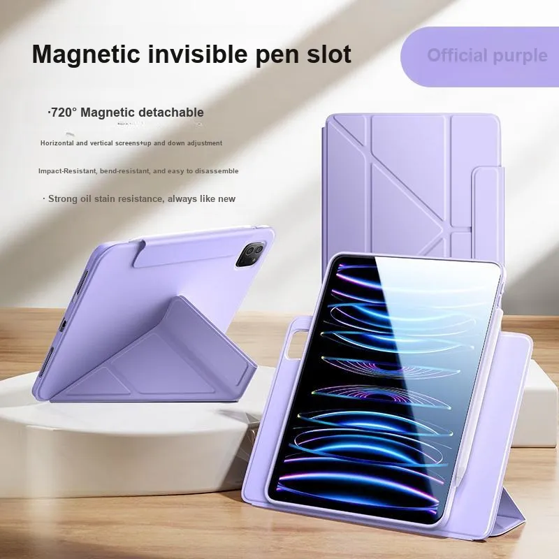 Lisen 360 Degree Rotation Compatible With IPad Air 5 Magnetic Tablet Protective Case With Pen Slot-51