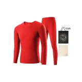 Men's Crew Neck Gift Box Set (Red) Seamless Heat-Resistant/Shopping Bag Included