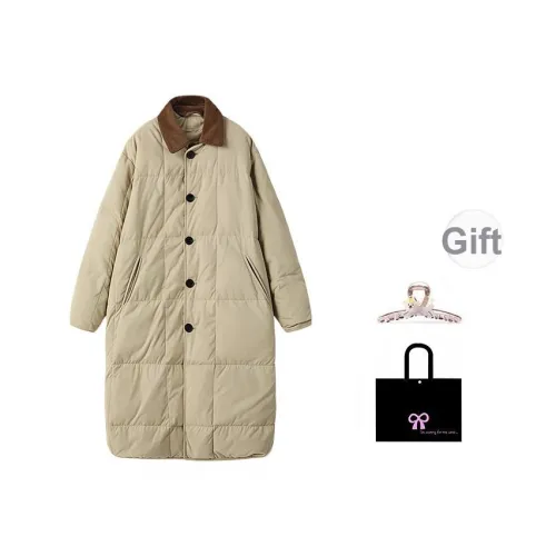 OYANXI Хаки Женские пуховики