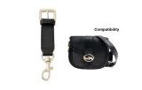 Coach Saddle Bag with Retractable Buckle in Black, 1 5cm