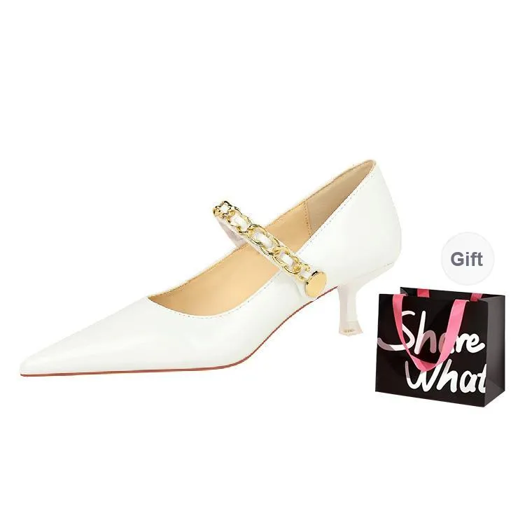 BIGTREE Slim Heel High Heels 4.5cm Women's-13