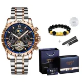 Rose Black[Premium Blue Box+Chinese Auspicious Animal Beaded Bracelet+Strap]