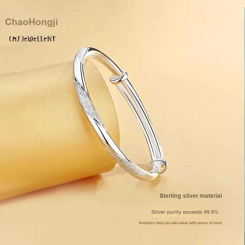 CHAOHONGJI 999 Fine Silver Bangles Women's-1