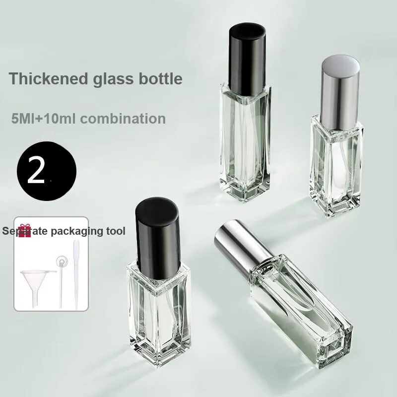 JIAOXUEFEI Perfume Refill Spray Bottle 2 Pcs 10ml+5ml Portable Travel Refill Container Empty Bottle-1
