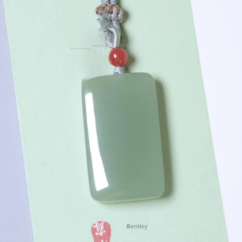 Ingenuity Pendants Pale Greenish White Jade Unisex-2
