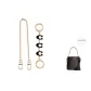 3C Black Extender Chain+Decorative Chain 40cm Set
